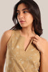 Embroidered cotton sleeveless top